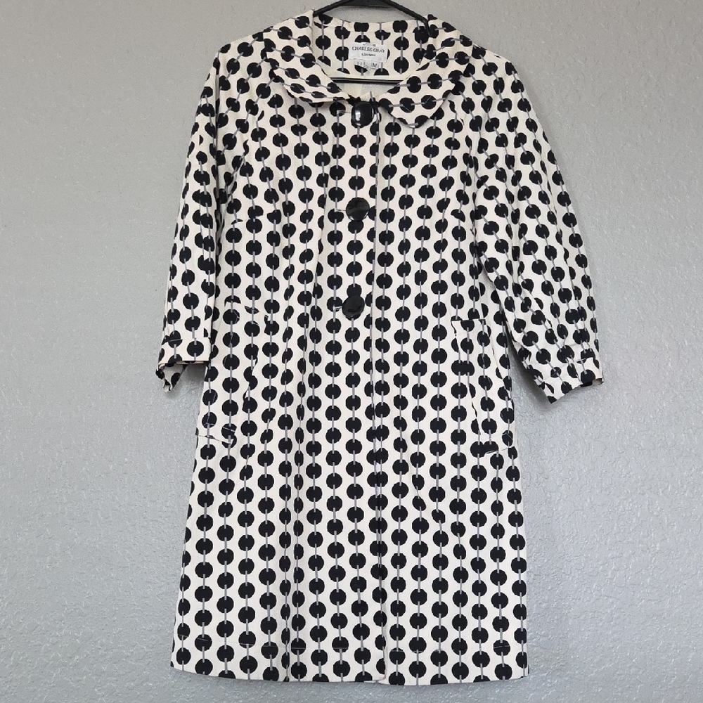 Chic Black and White Polka Dot 3/4 Sleeve Petticoat